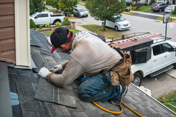 Professional Storm Damage Roof Repair technician working in Wataga, IL